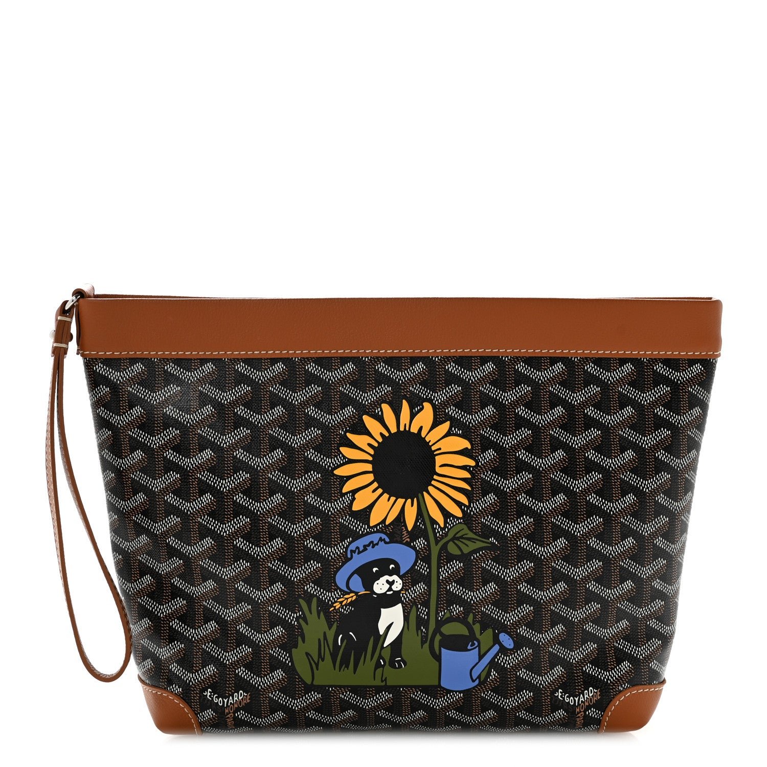 Goyard Goyardine Conti Pouch Black Gold