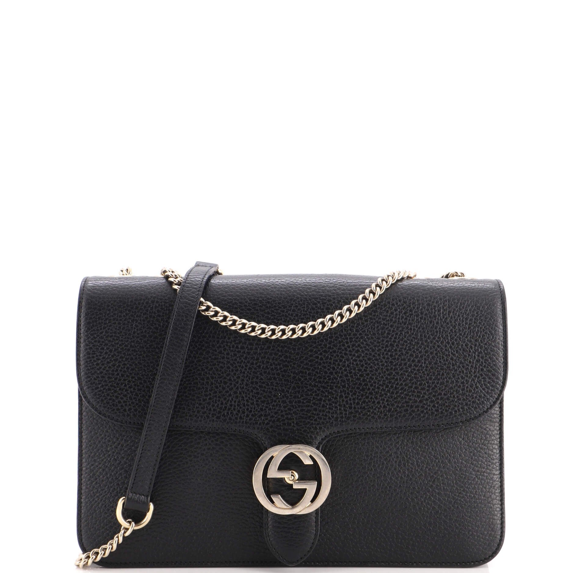 Interlocking Shoulder Bag Leather Medium