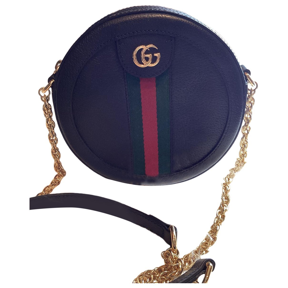 Ophidia Round leather crossbody bag