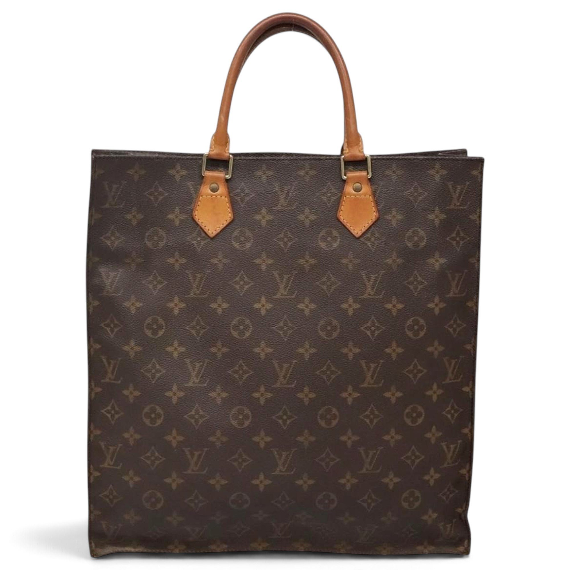 Plat leather handbag
