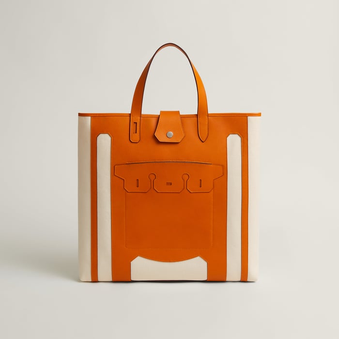 Warm Colors Monsieur B Cutting Tote Bag, Large Model