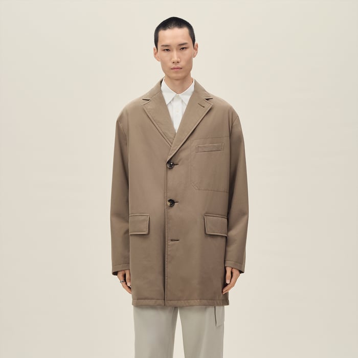 Taupe "Surpiqures H" Petit Paul Light Coat