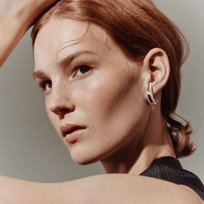 Sans Coloris Chaine d'Ancre Punk Earrings