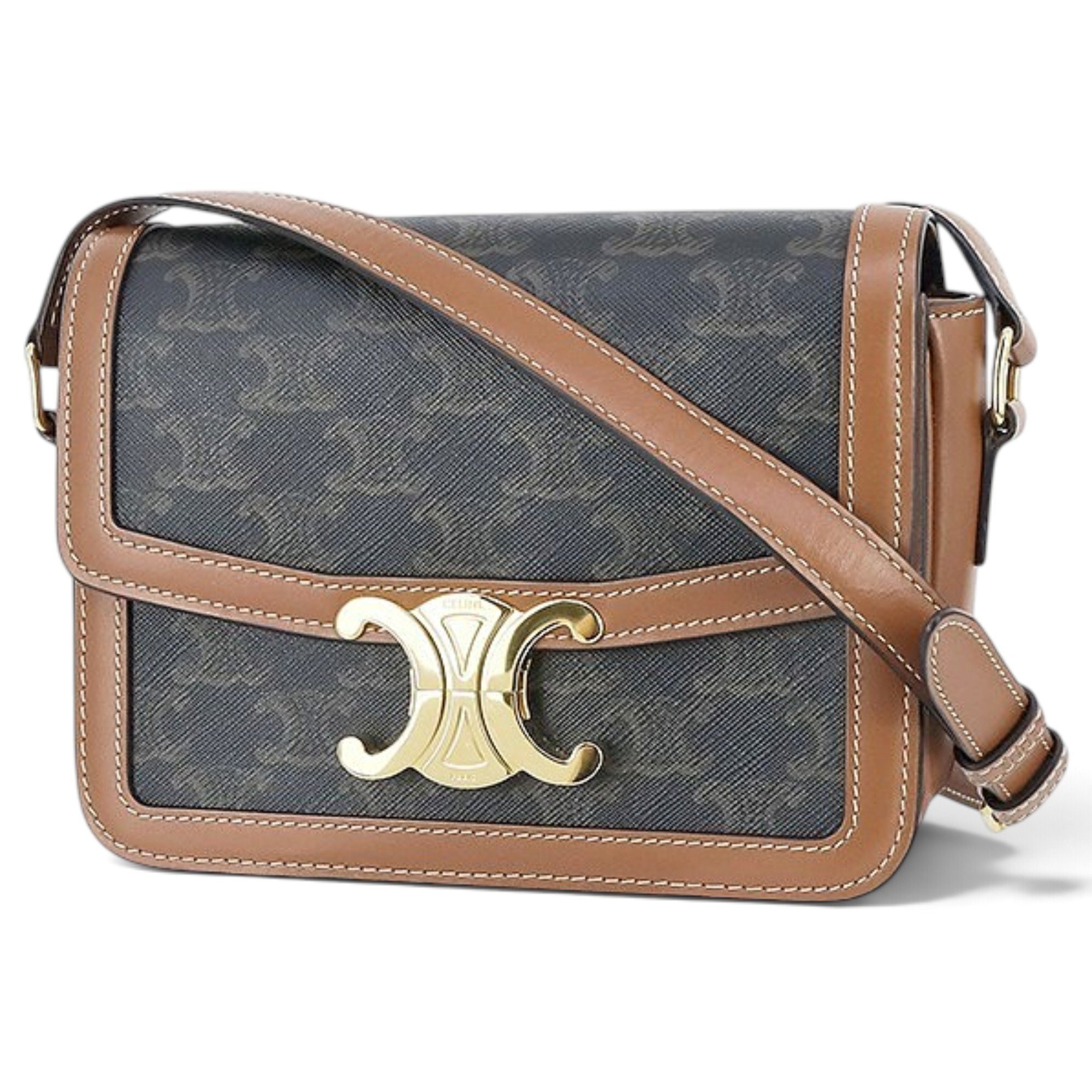 Triomphe leather crossbody bag