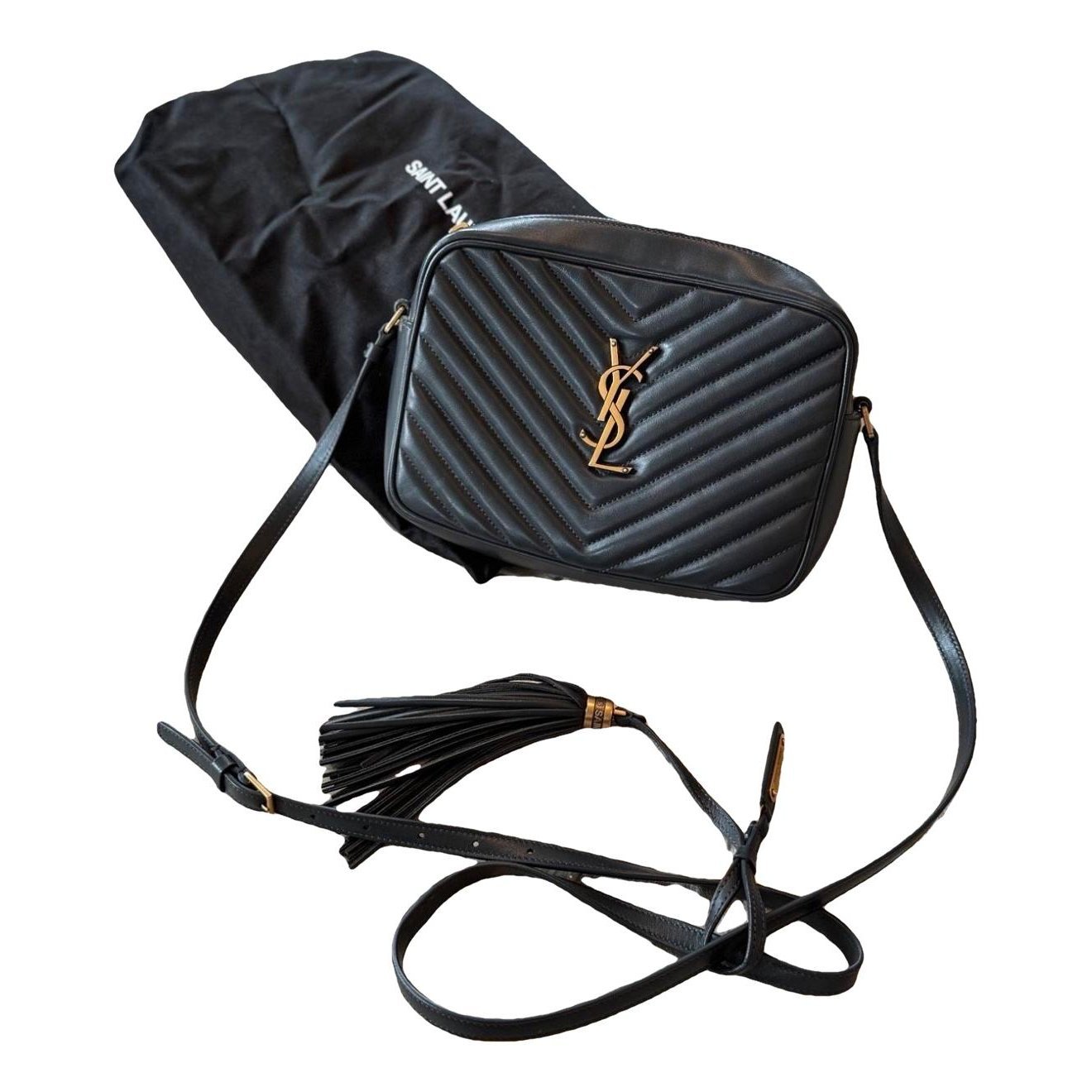Camera Lou leather crossbody bag