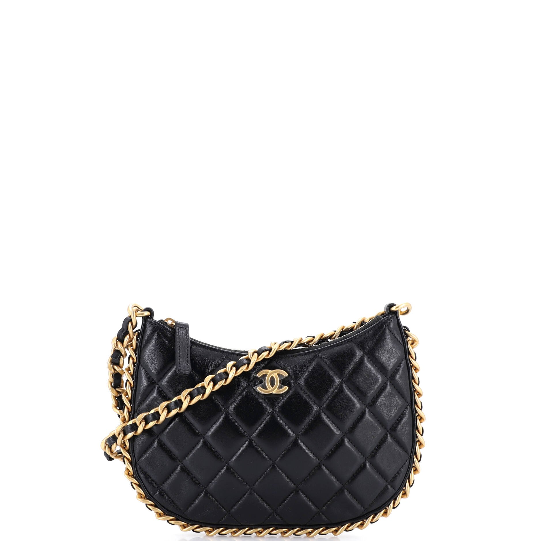 CC Chain Around Hobo Quilted Lambskin