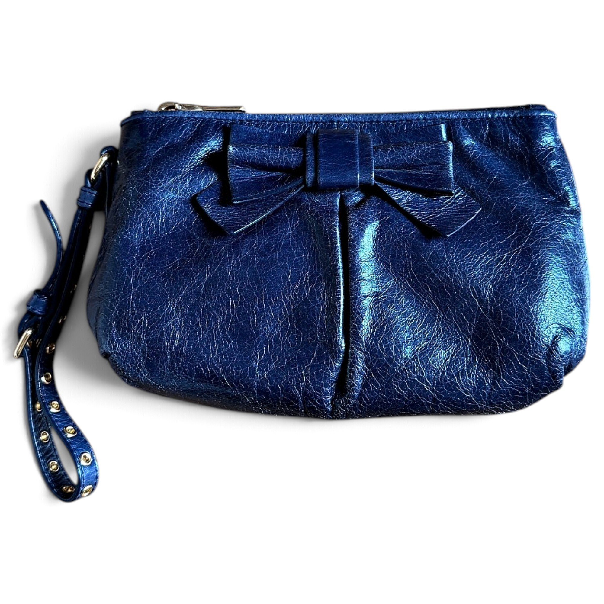 Leather clutch bag