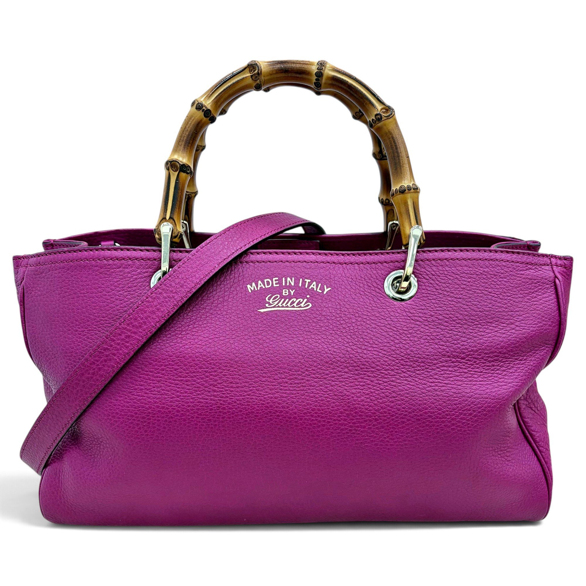 Bamboo leather handbag