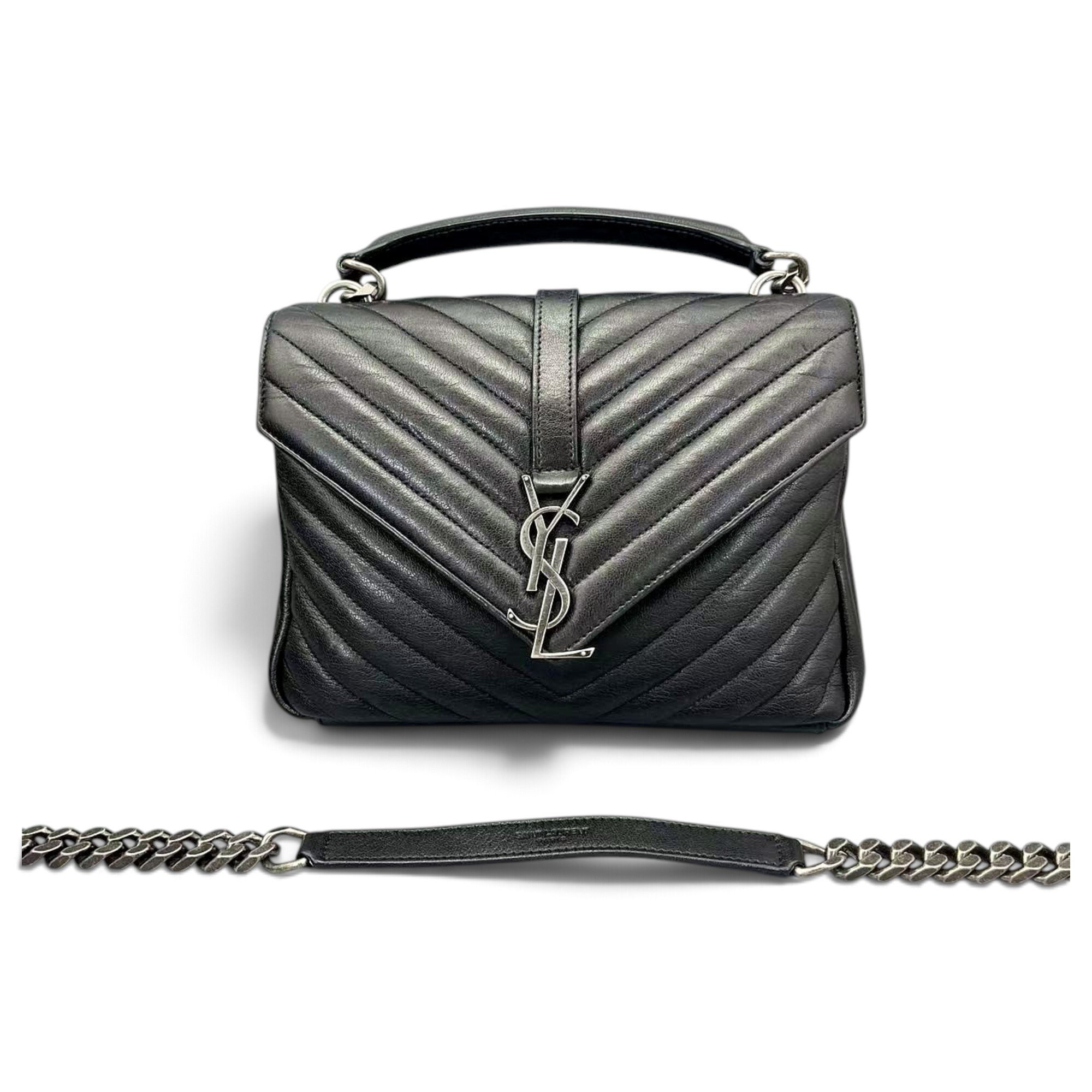Collége monogramme leather handbag