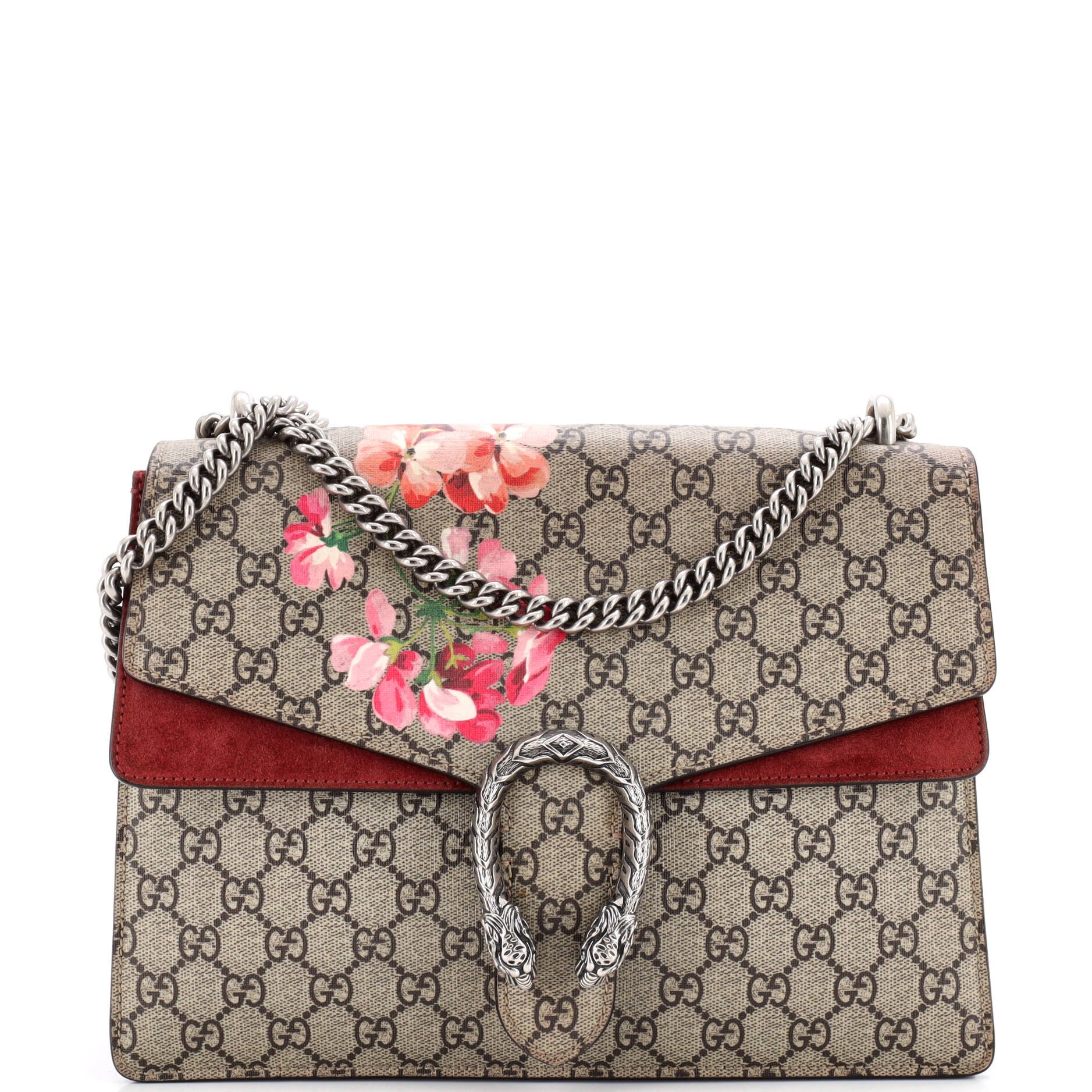 Dionysus Bag Blooms Print GG Coated Canvas Medium