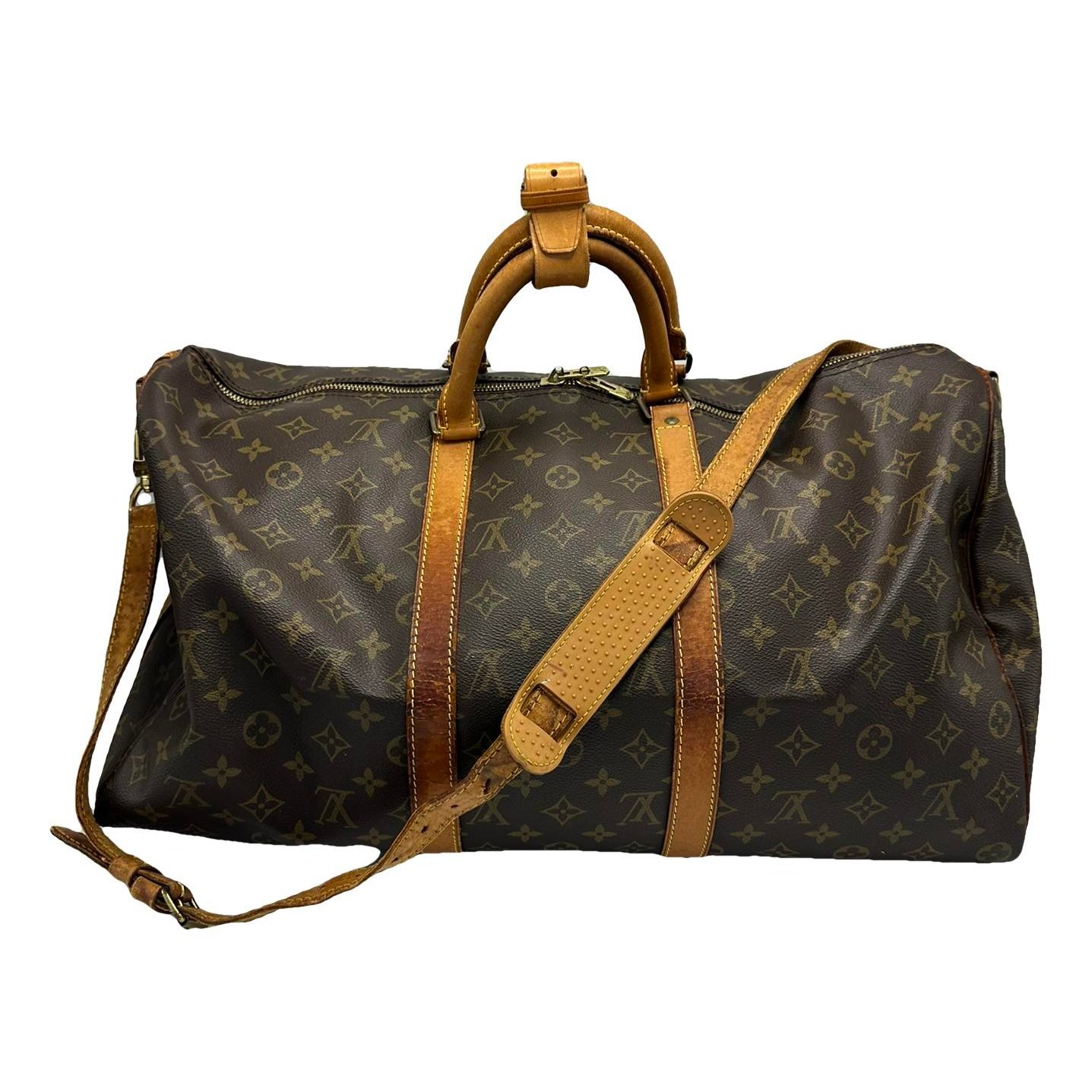 Keepall leather travel bag