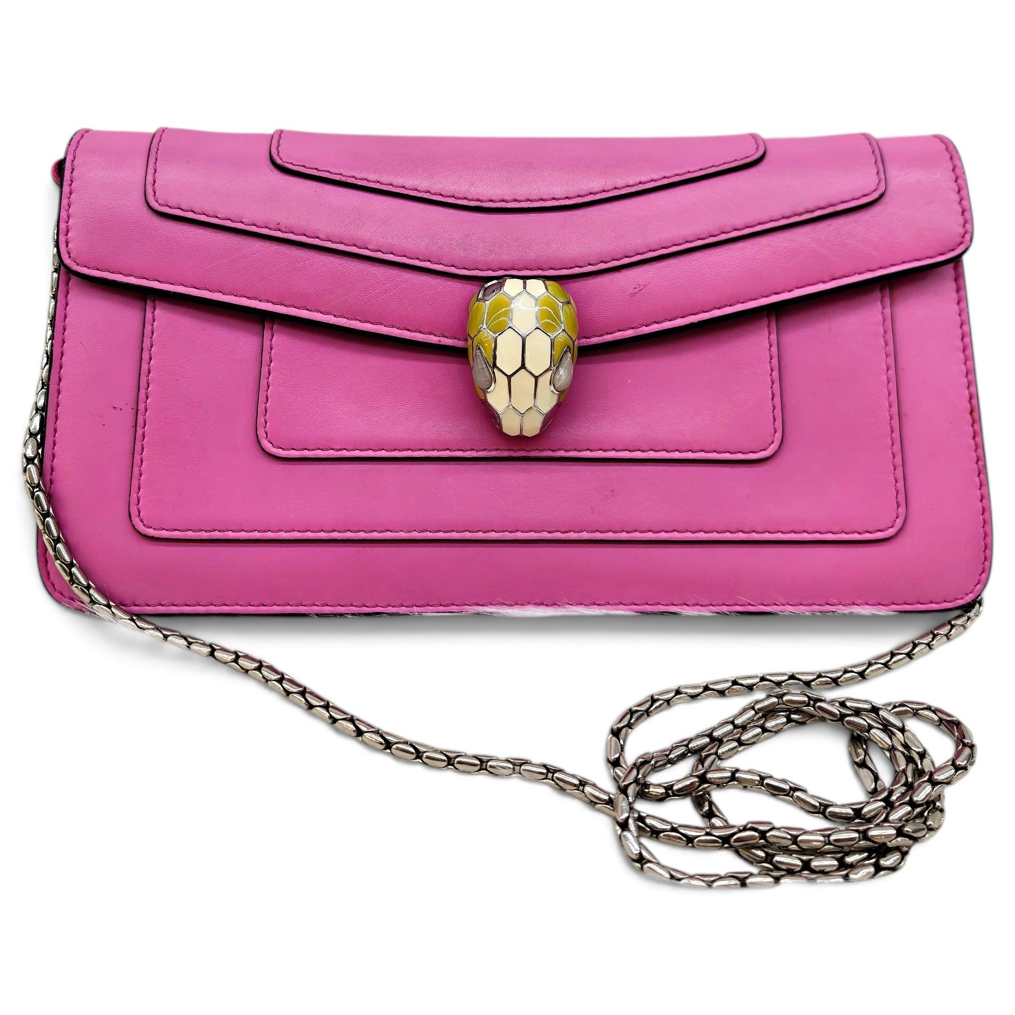 Serpenti leather handbag