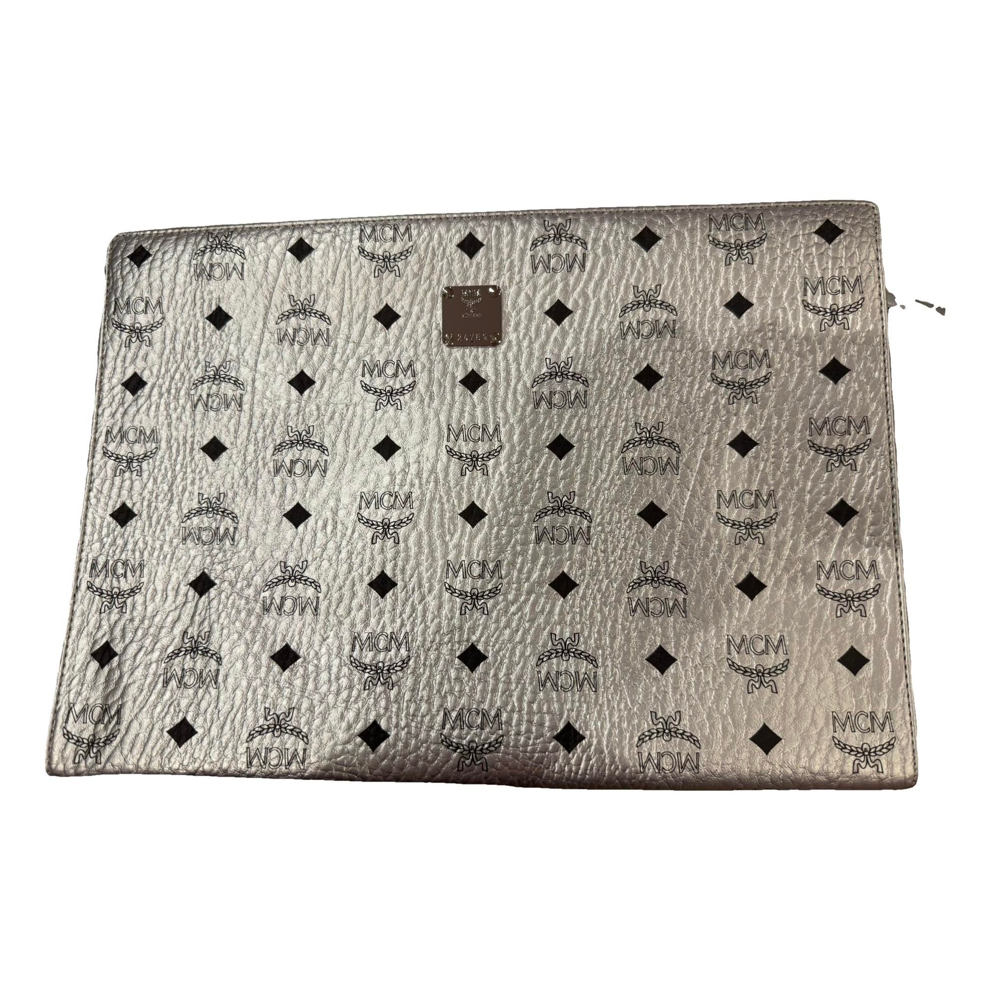 Leather clutch bag