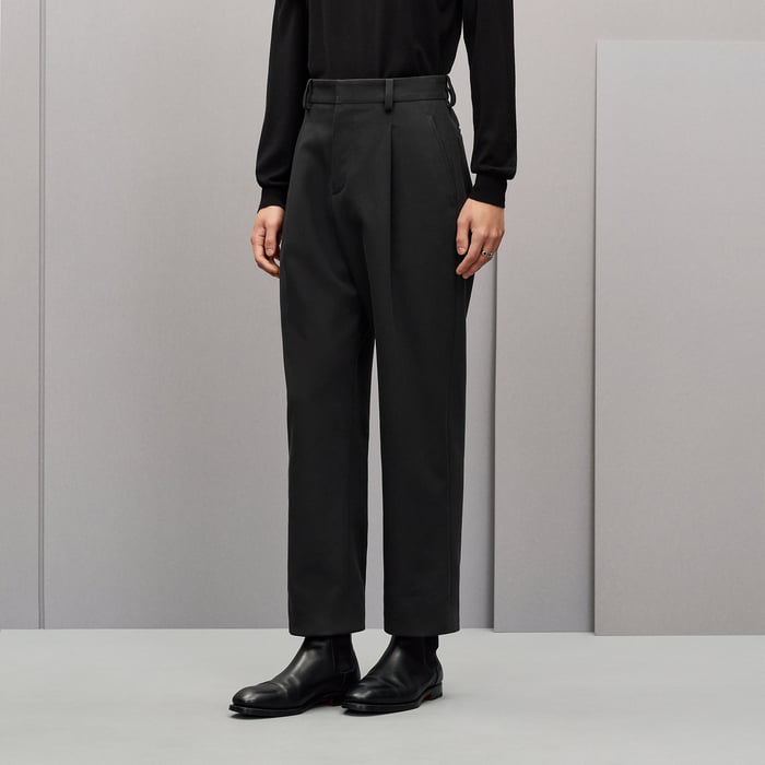 Anthracite Pleated Palerme Pants
