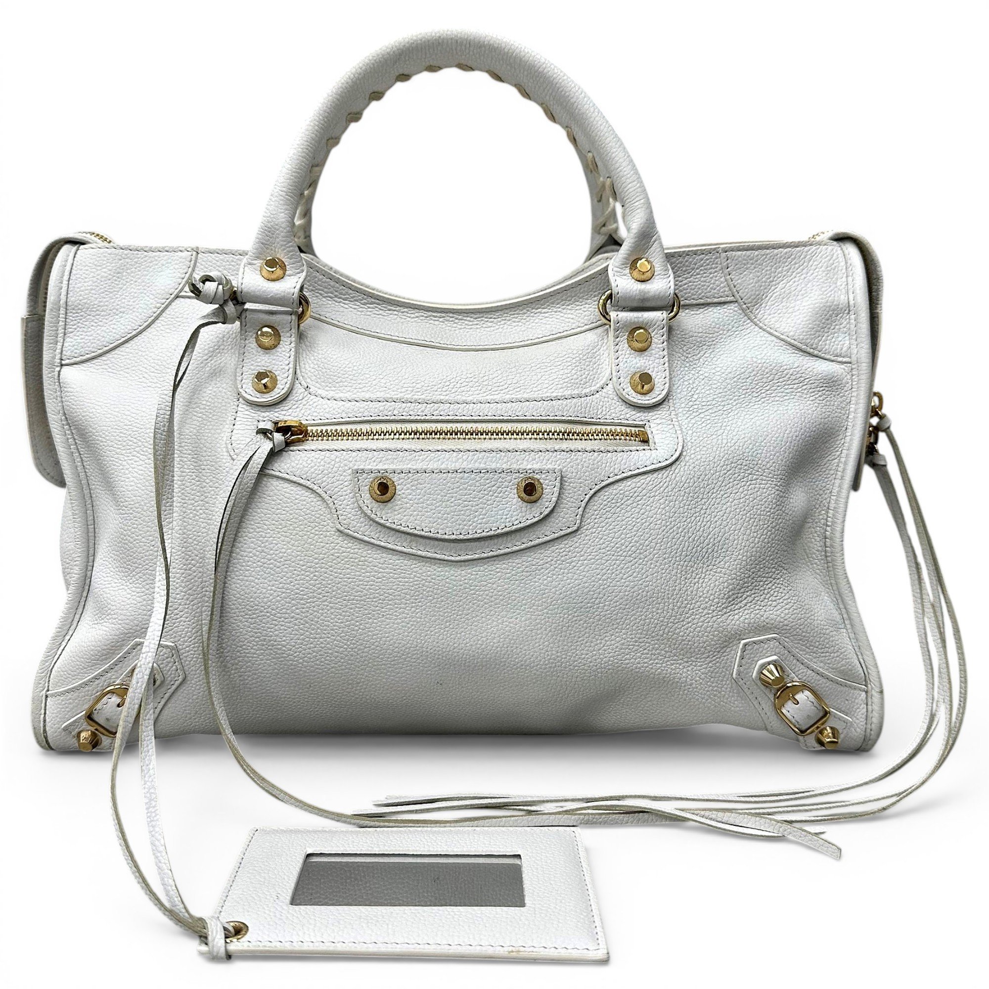 City leather handbag