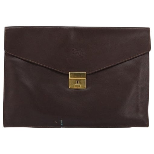 Leather clutch bag