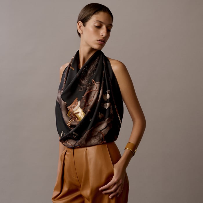 Grand Galop Exceptional Embroidered Scarf 90