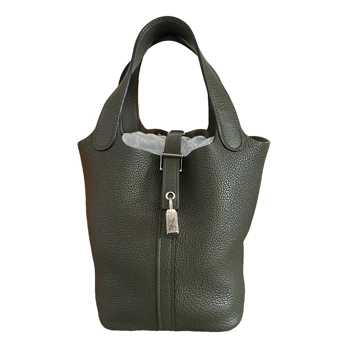 Picotin leather tote