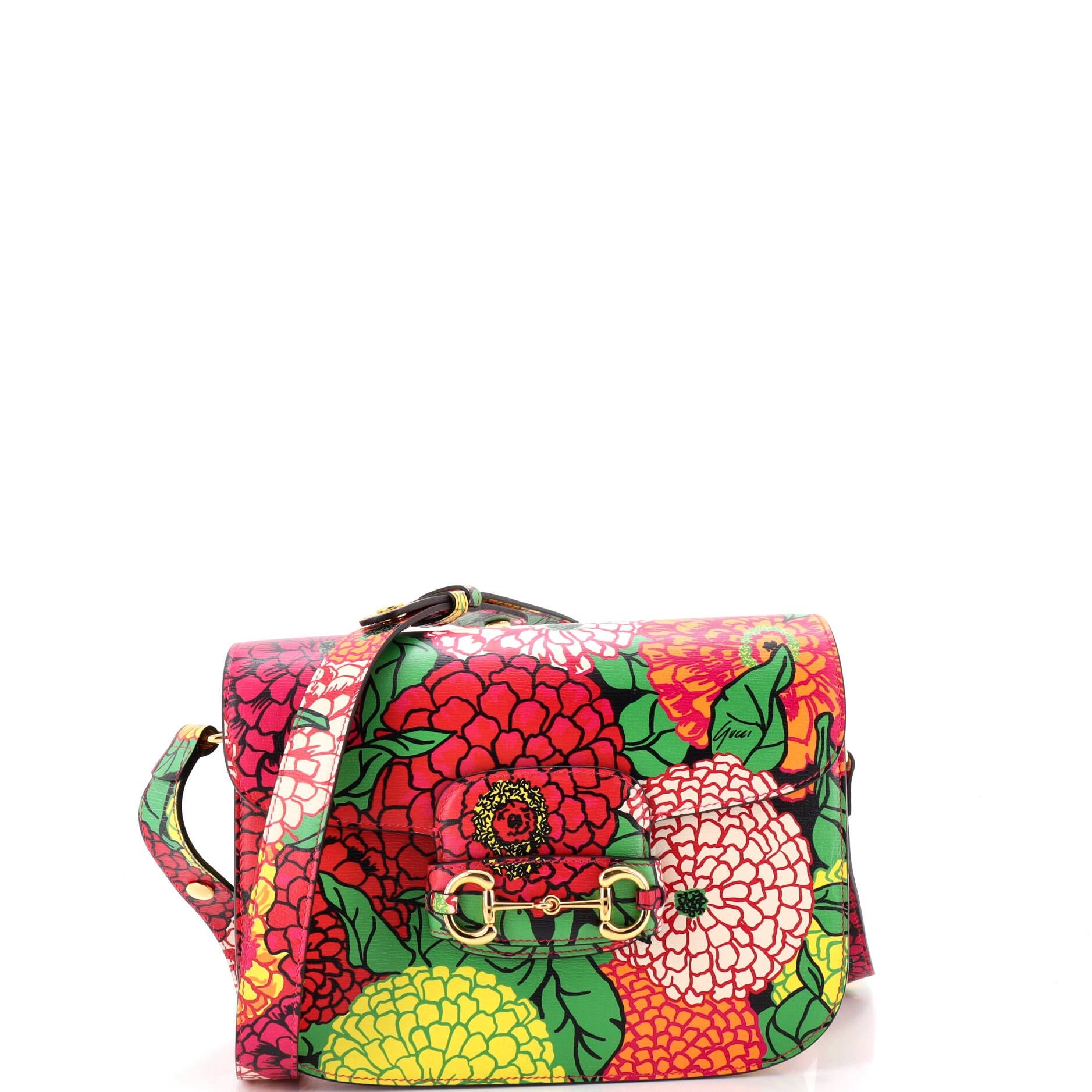 Horsebit 1955 Shoulder Bag Printed Leather Small