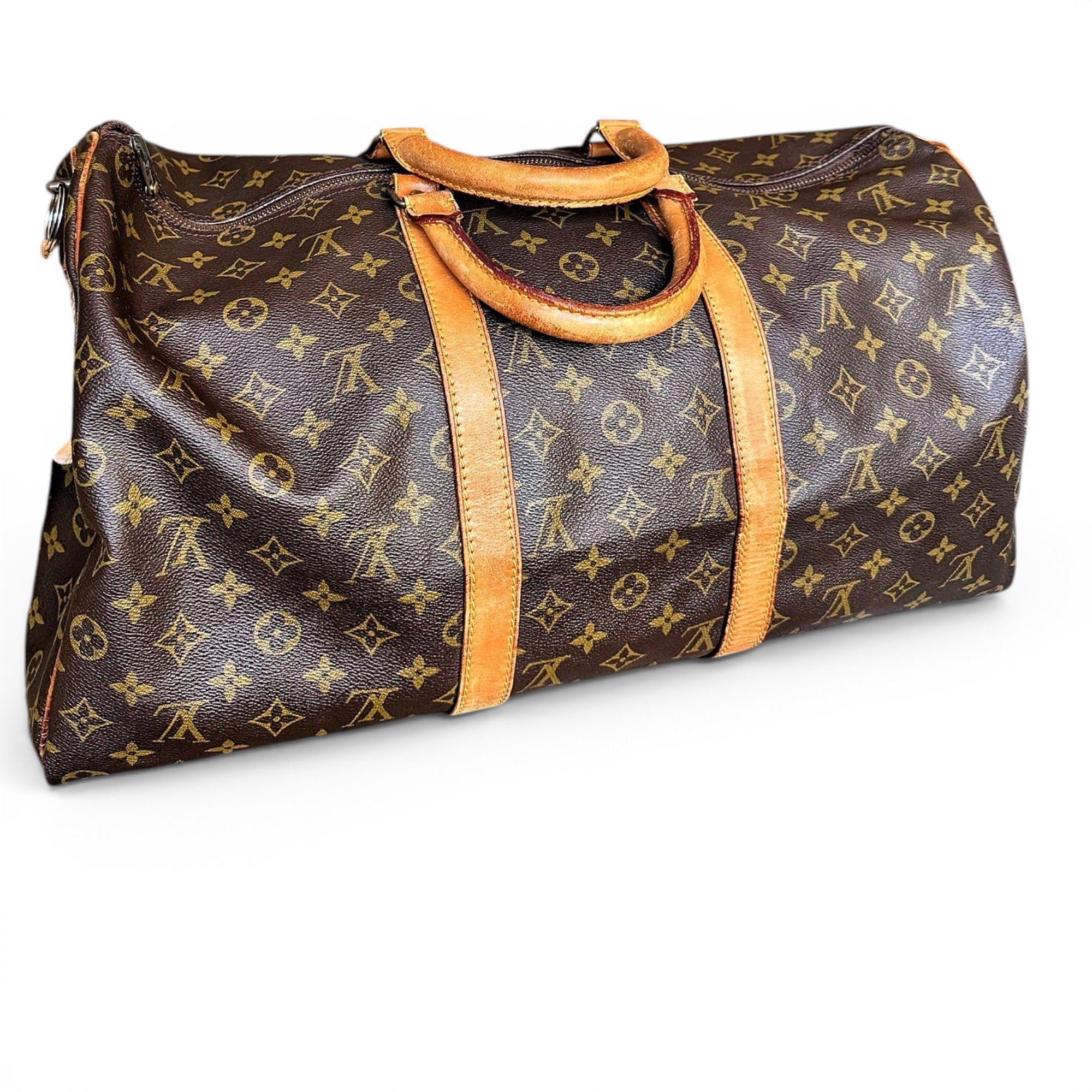 Keepall leather travel bag