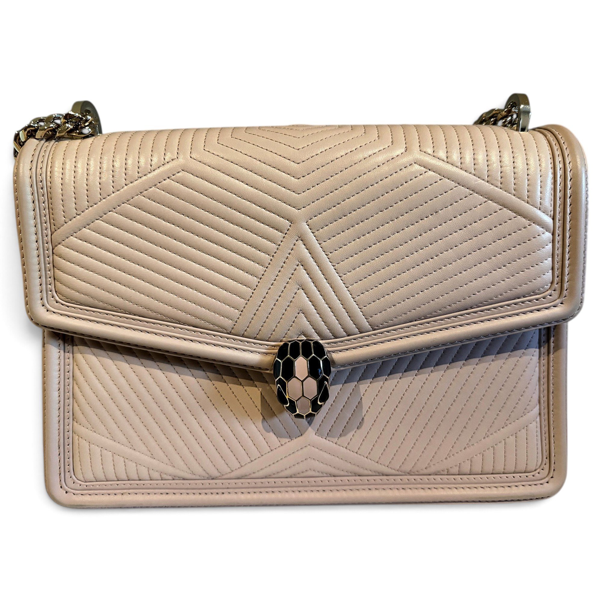Serpenti leather handbag