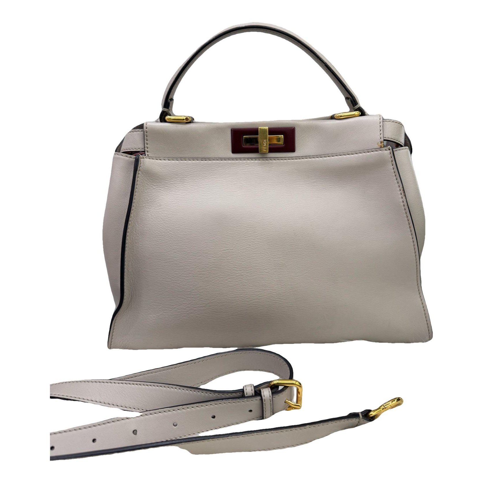 Peekaboo leather handbag