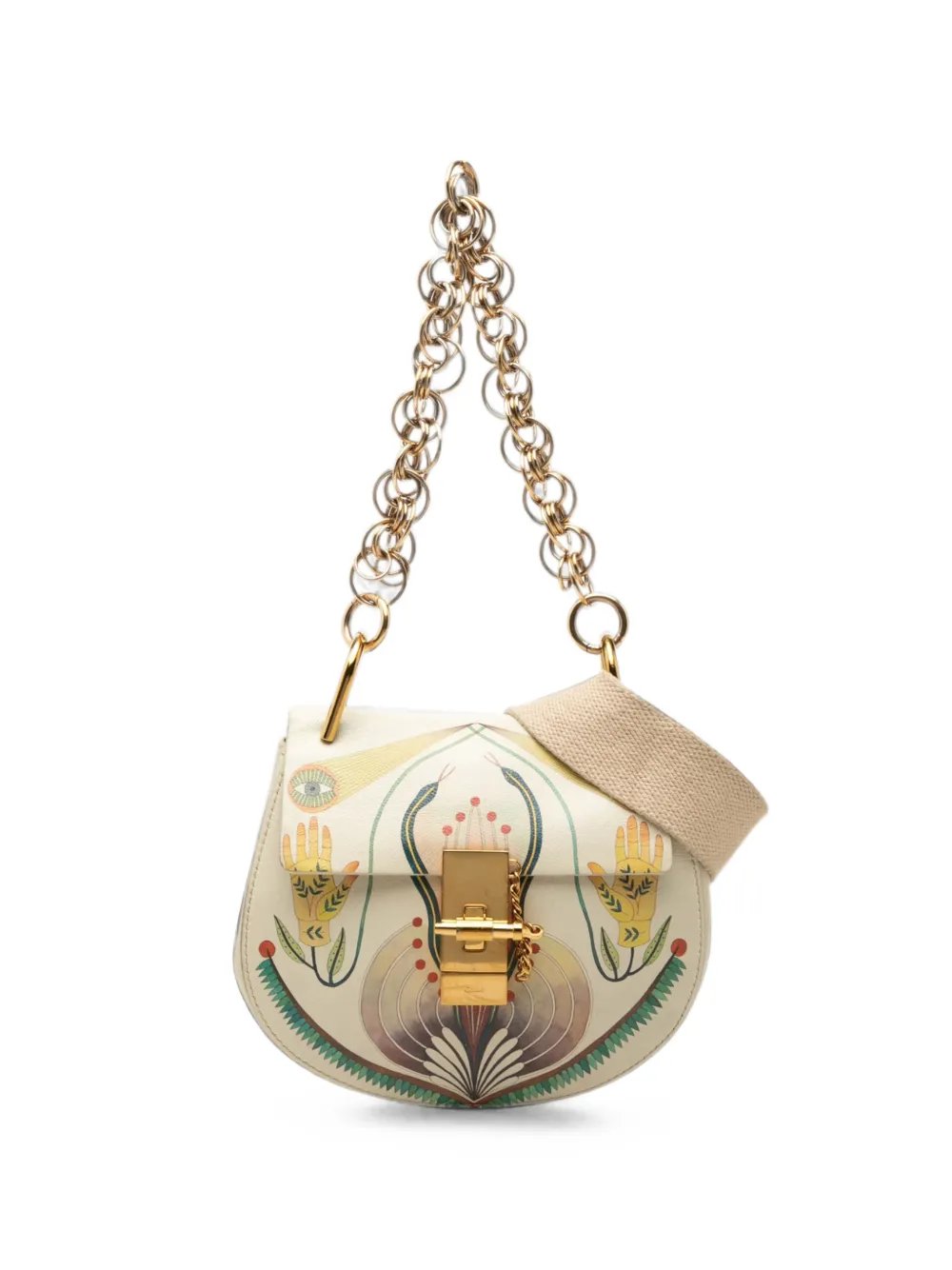 2018 Mini Printed Leather Drew Bijou satchel