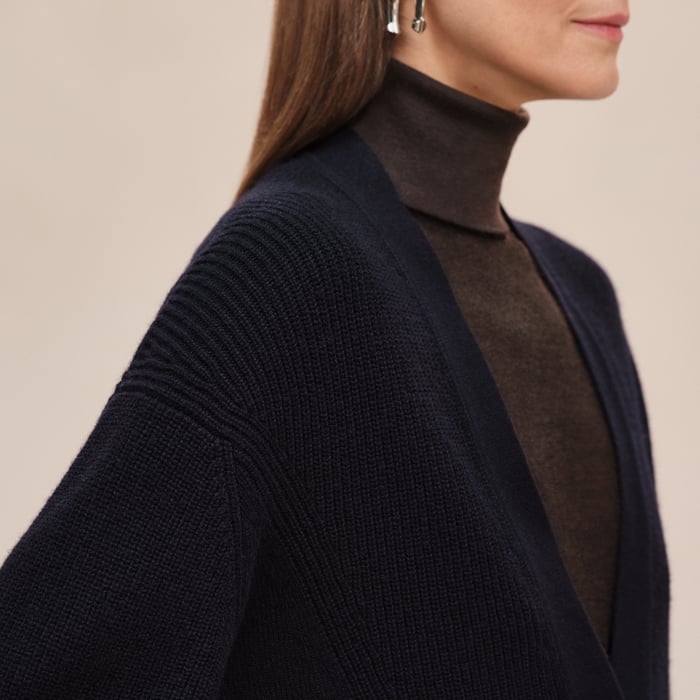 Bleu Noir Long Cardigan