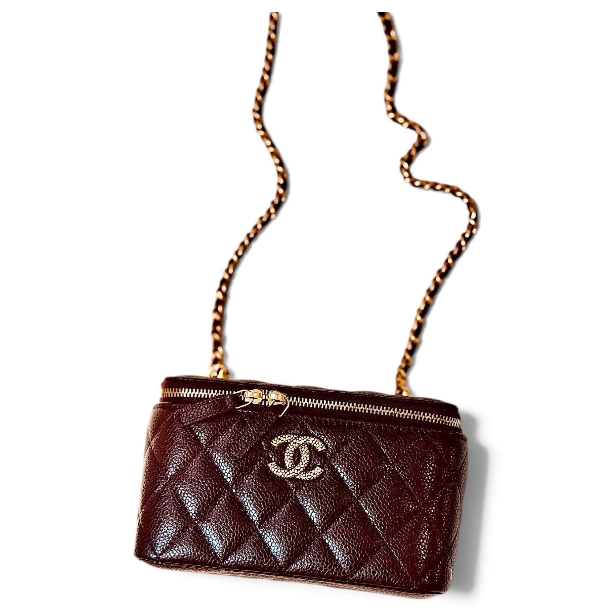 Vanity leather handbag