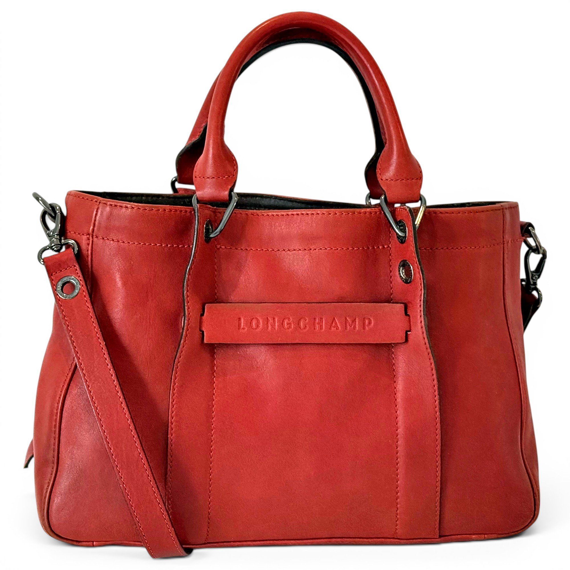3D leather crossbody bag