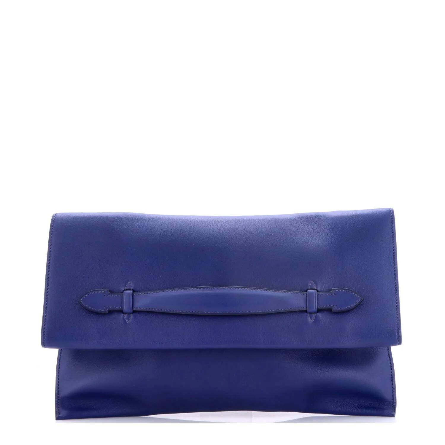 Leather clutch bag