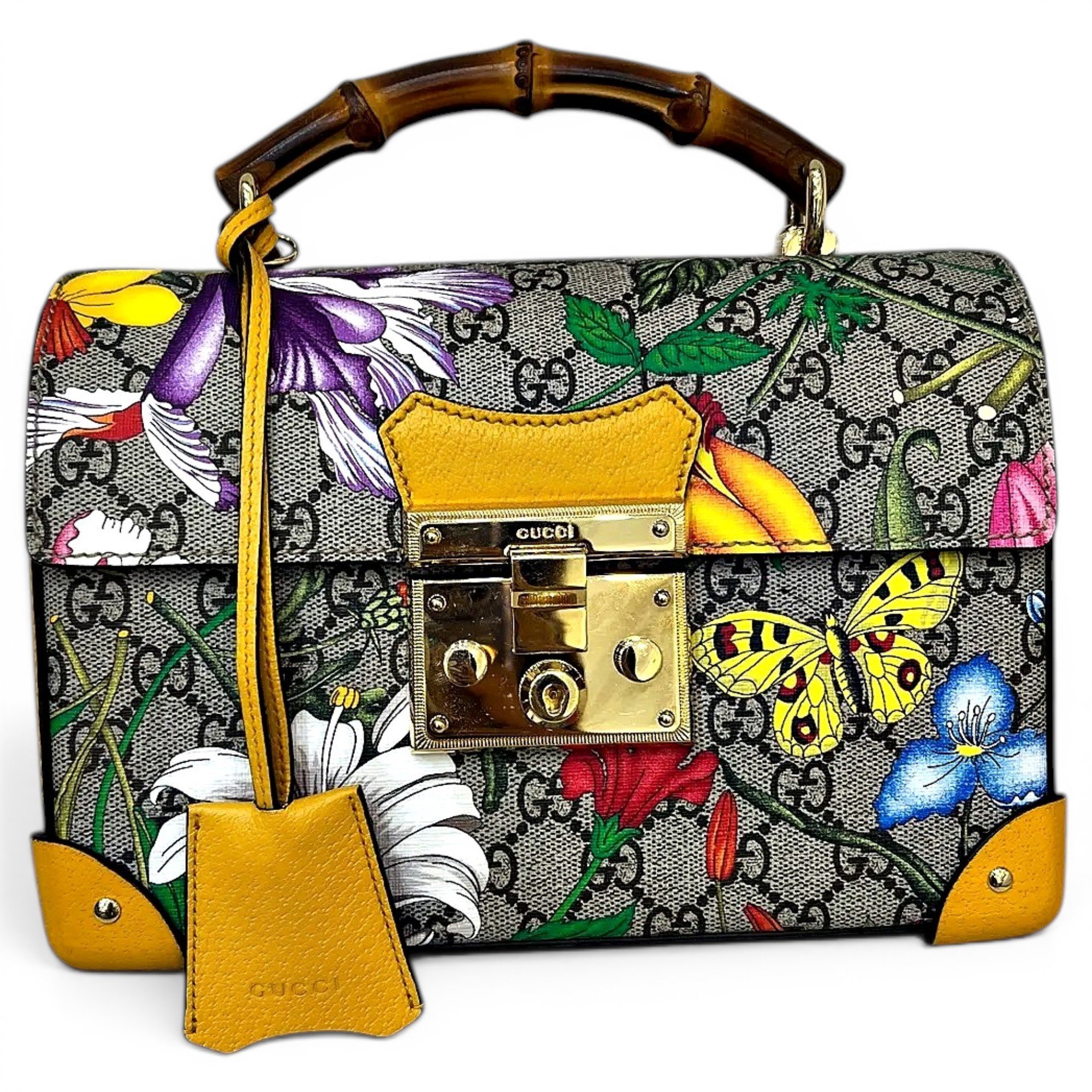 Padlock leather crossbody bag