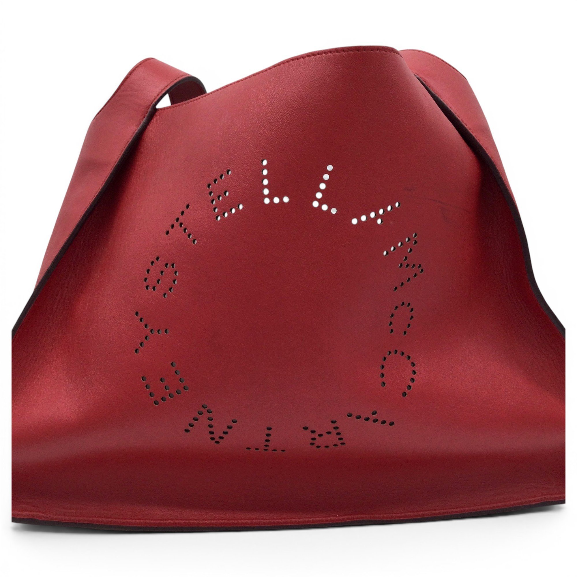 Logo vegan leather tote