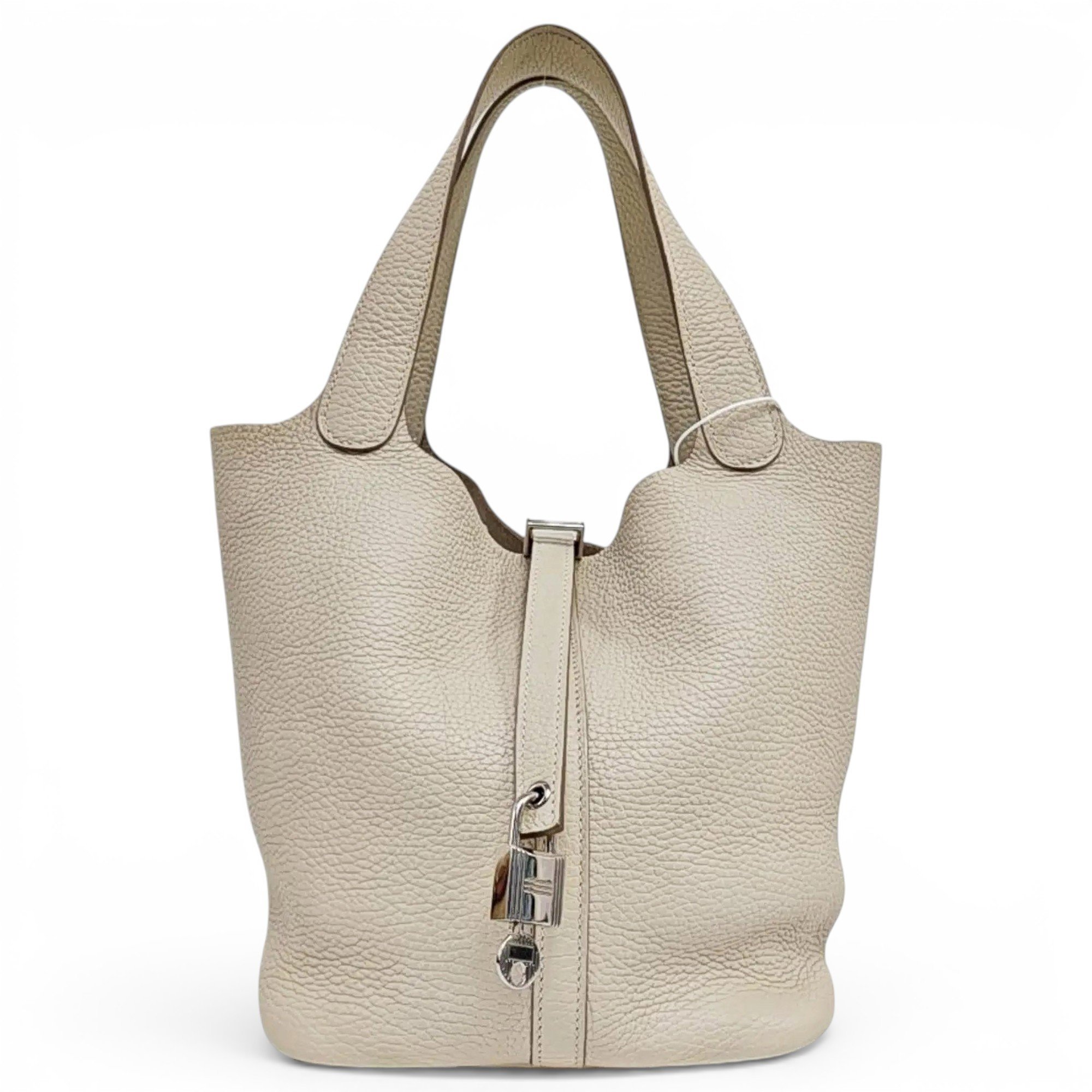 Picotin leather tote