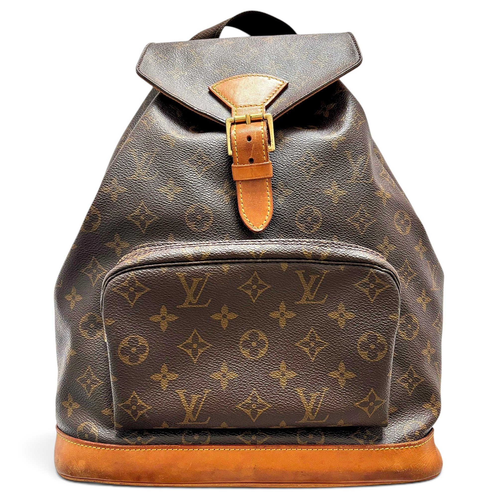 Montsouris Vintage leather backpack