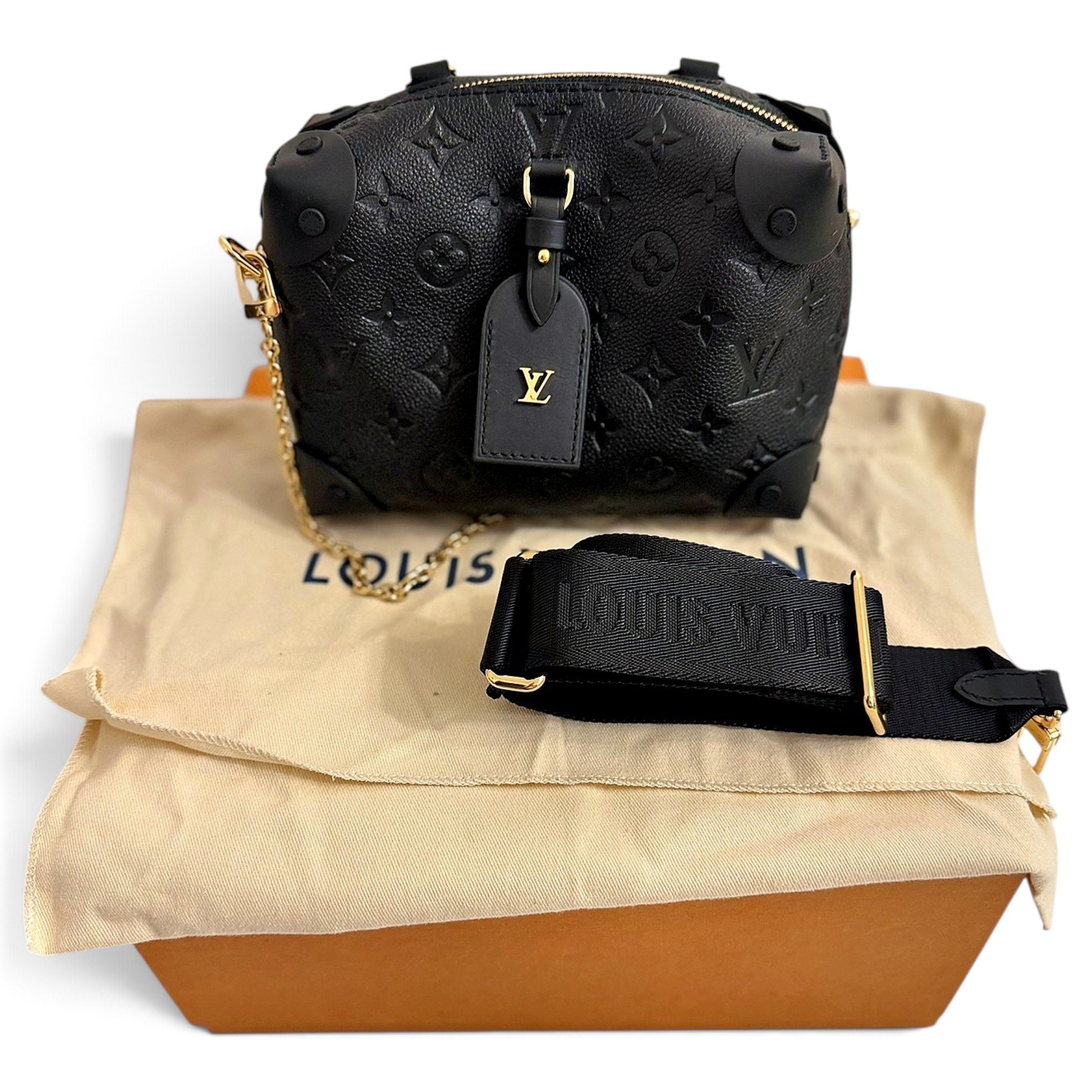 Petite Malle Souple leather crossbody bag