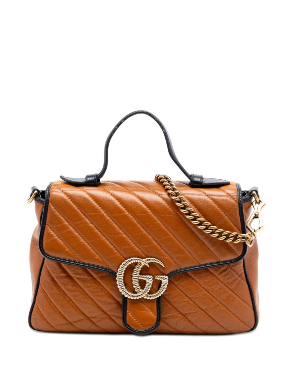 2016-2026 Small GG Marmont Matelasse Leather Torchon Top Handle Bag satchel