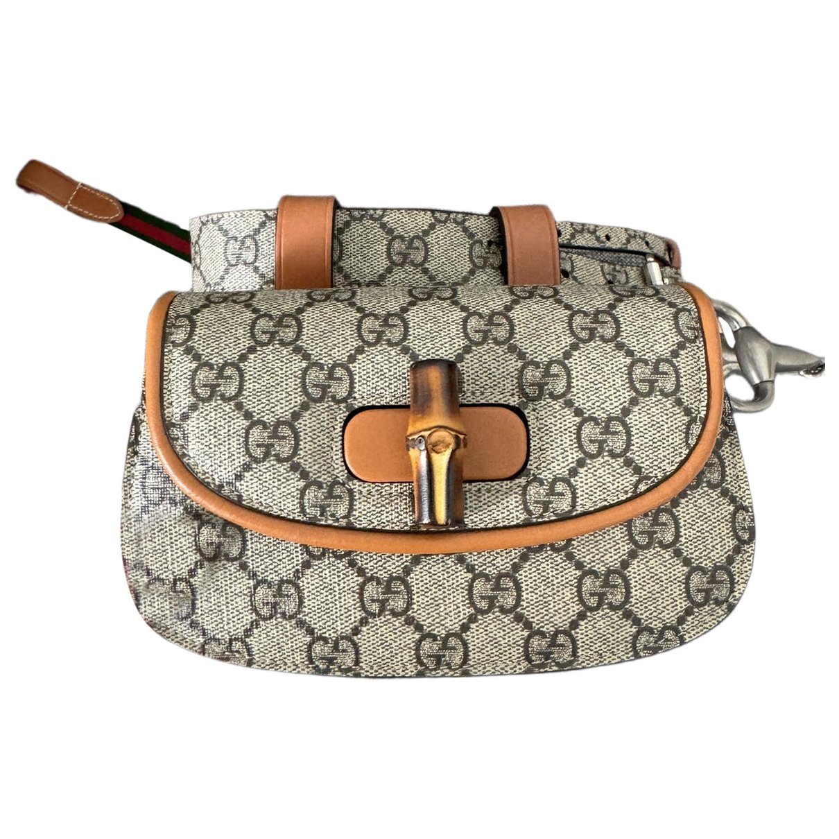Bamboo leather crossbody bag