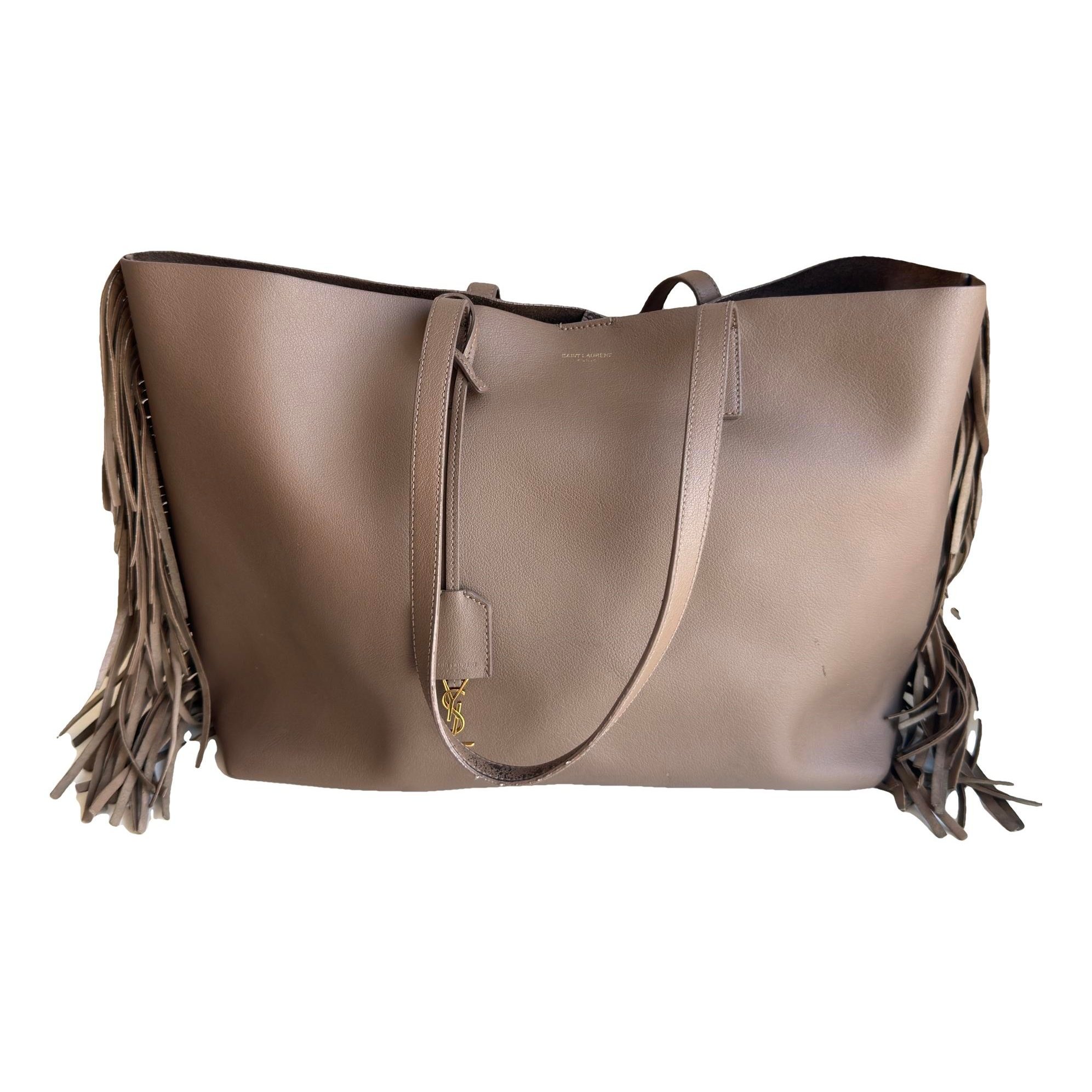 Shopping leather handbag