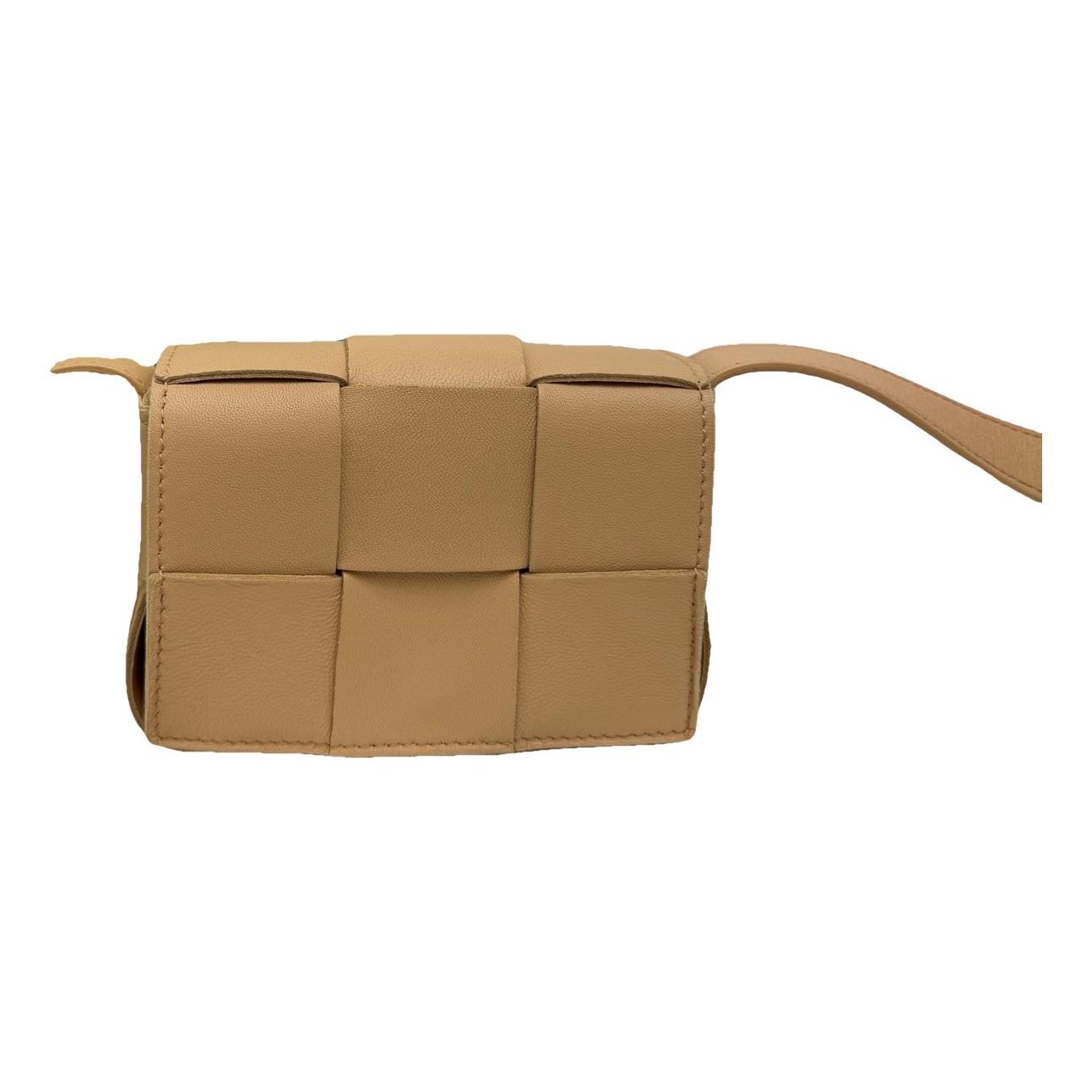 Cassette leather handbag
