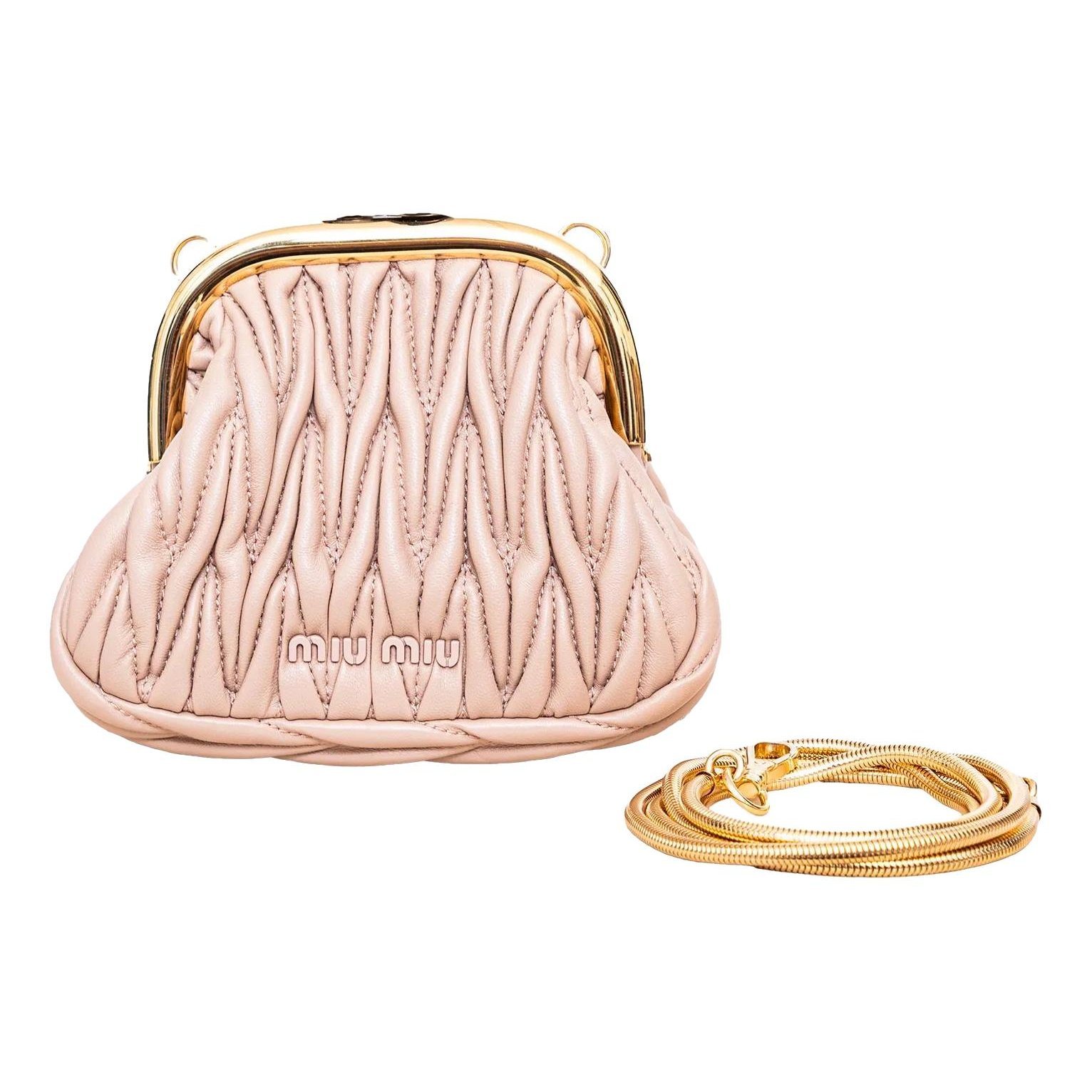 Miu Belle leather mini bag