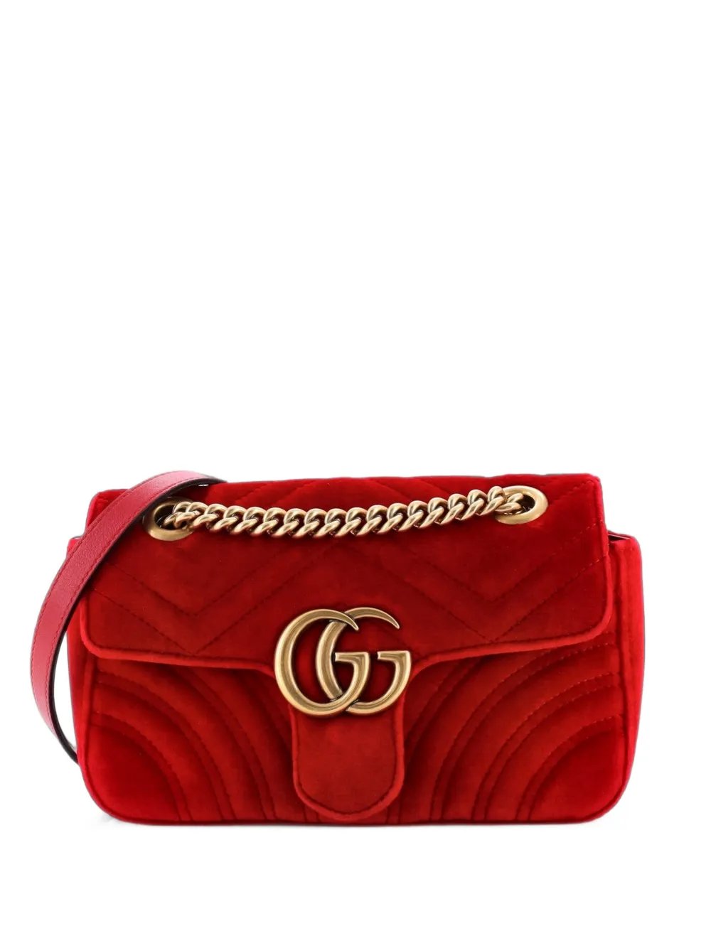 GG Marmont Flap Bag Matelasse Velvet Mini shoulder bag
