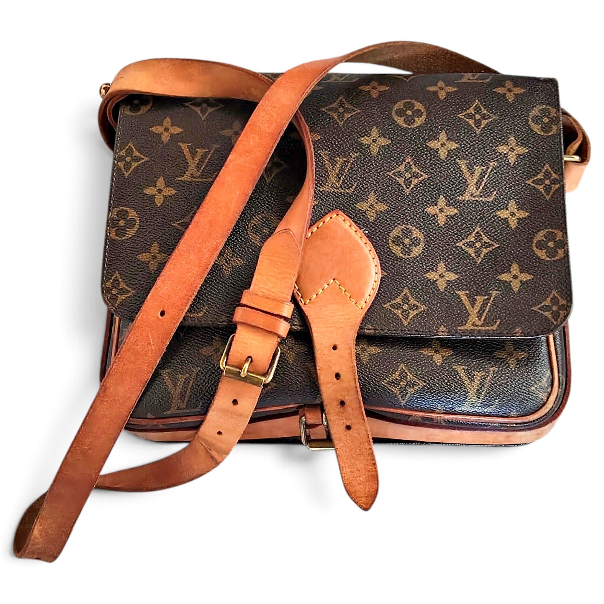 Cartouchière leather crossbody bag
