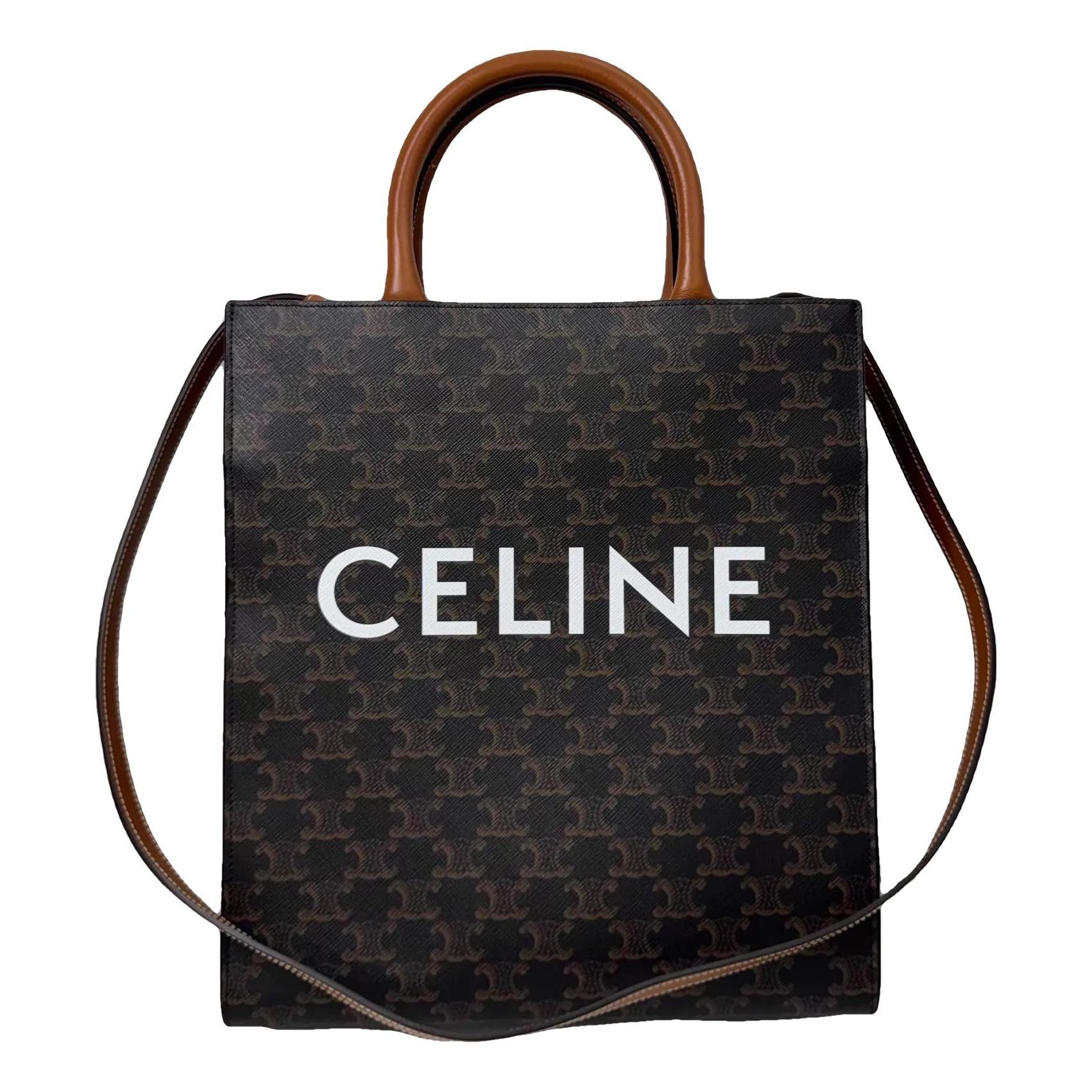 Cabas Vertical leather handbag