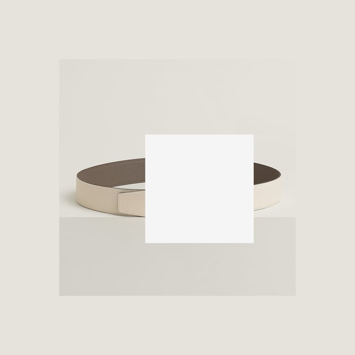 Tube H Belt Buckle & Reversible Leather Strap 38 MM