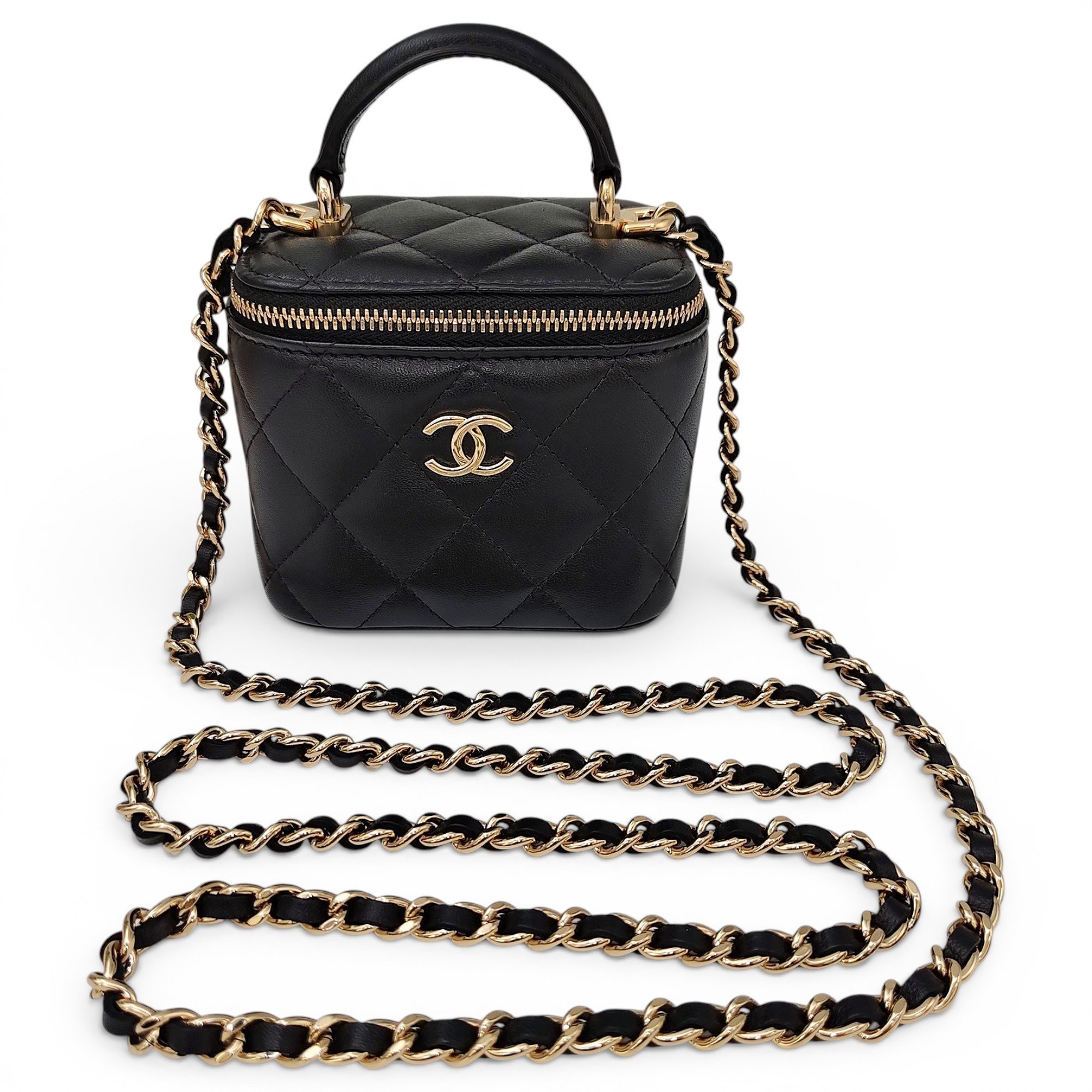 Trendy CC Vanity leather handbag