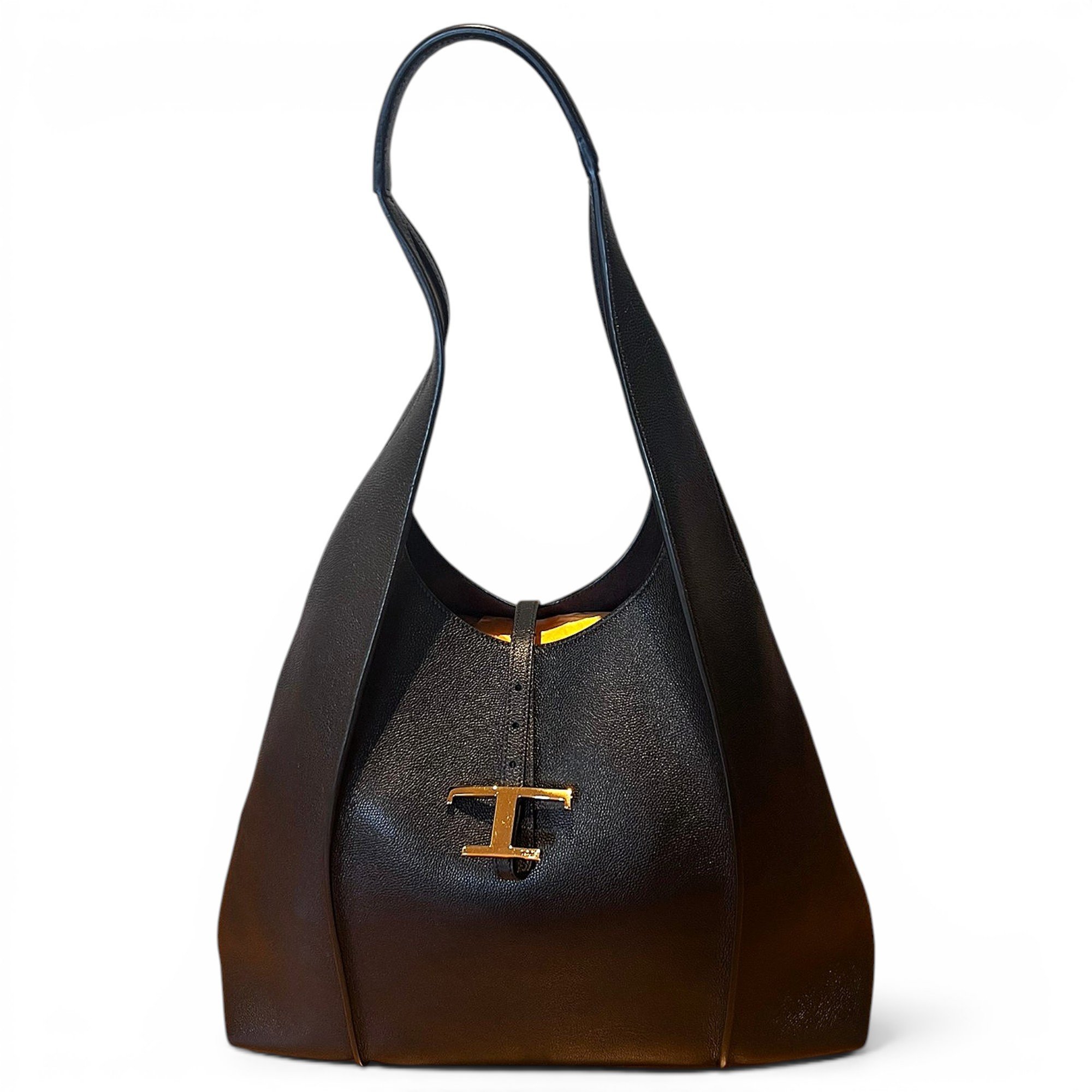 Shopping Media leather handbag