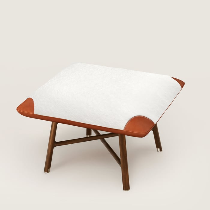 Les Necessaires d'Hermès "Carre d'Assise" Low Stool, High Model