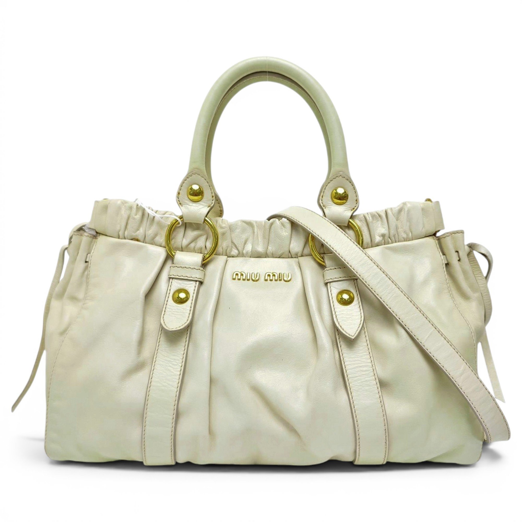 Bow bag leather handbag