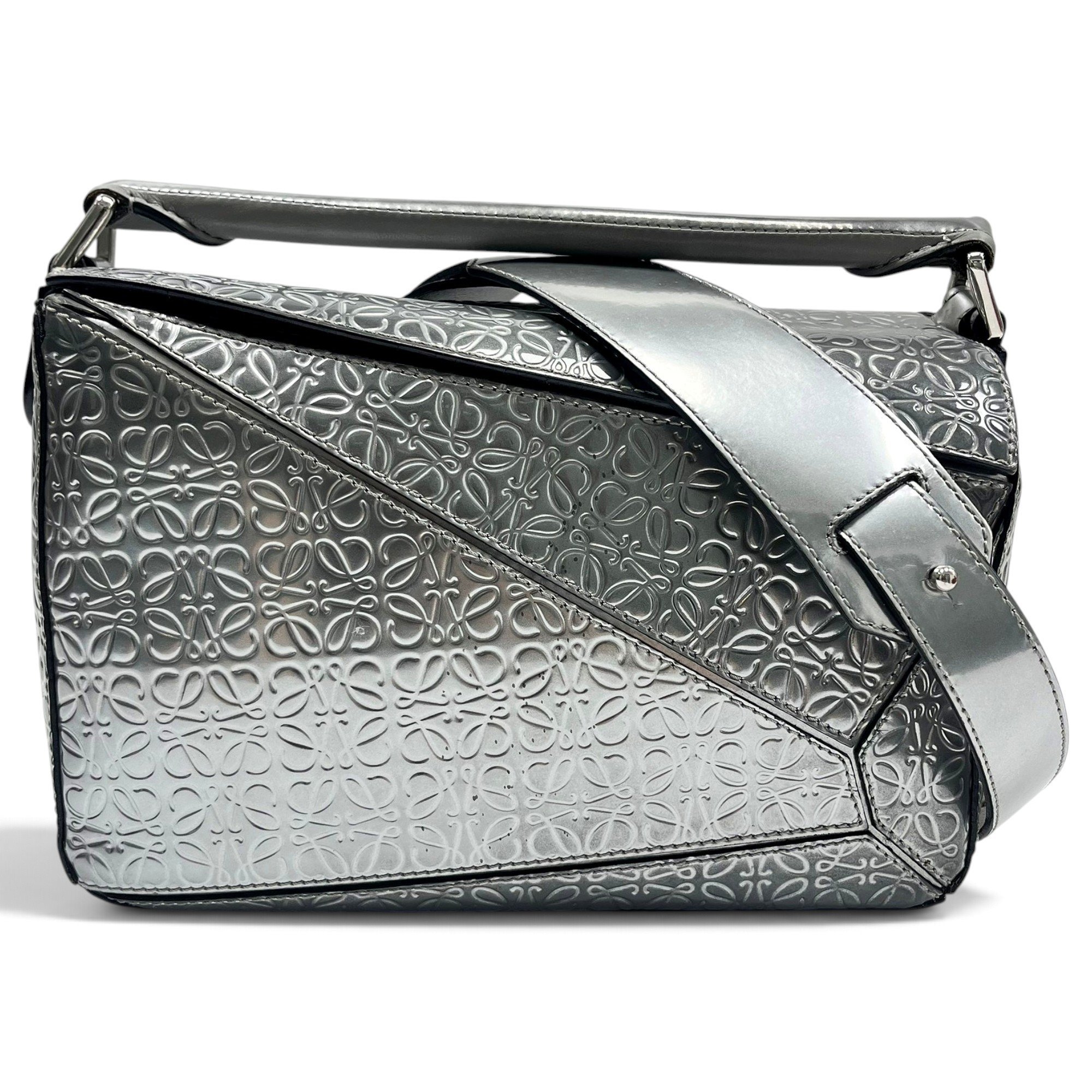 Puzzle leather handbag